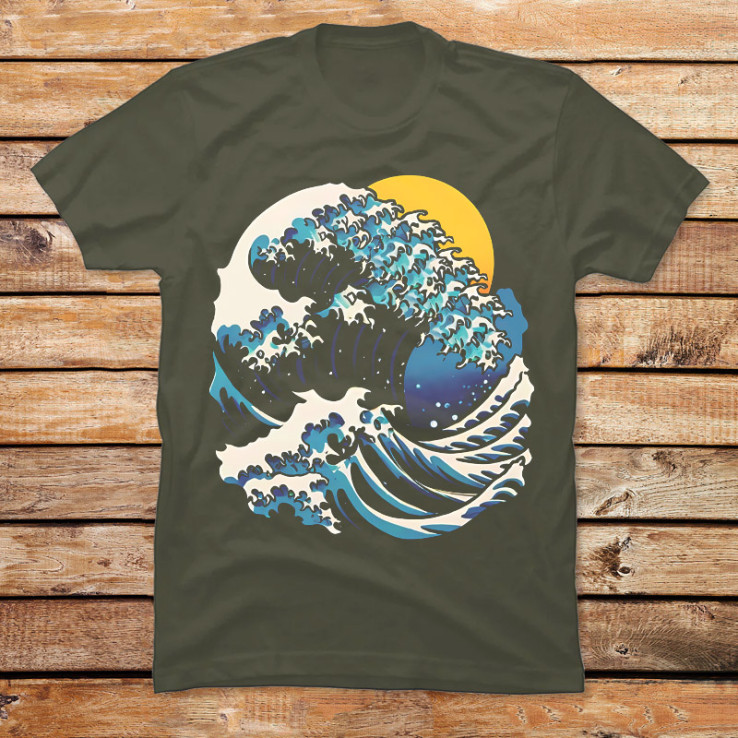 Great Wave Retro Sunset