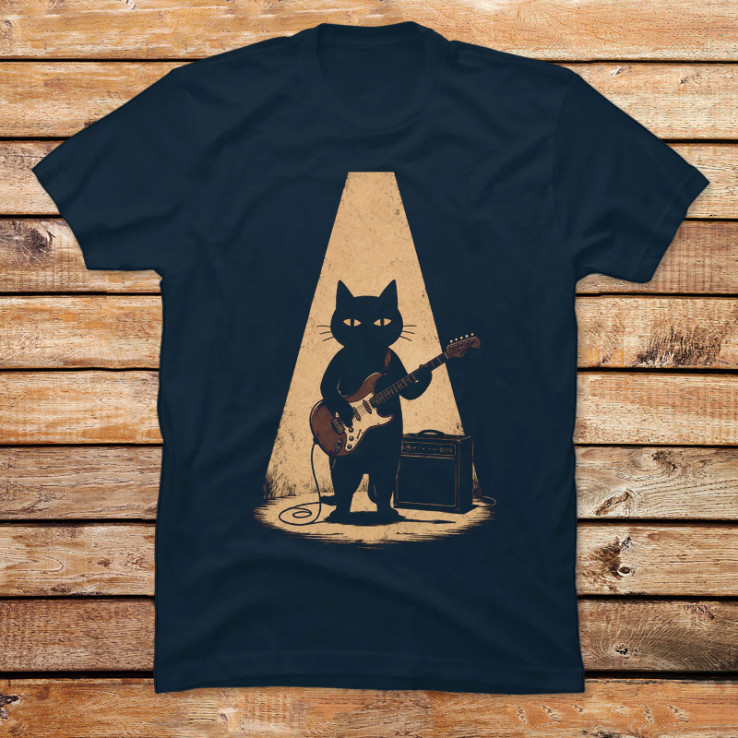 Midnight Guitar Cat