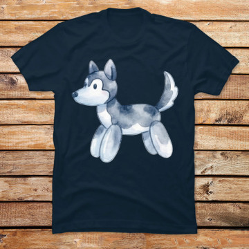 Watercolor Husky