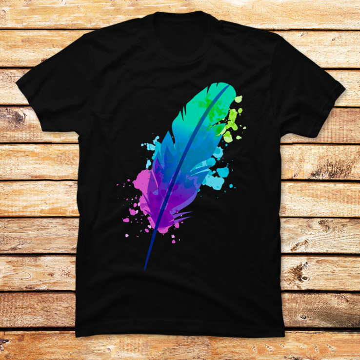 Watercolor Feather