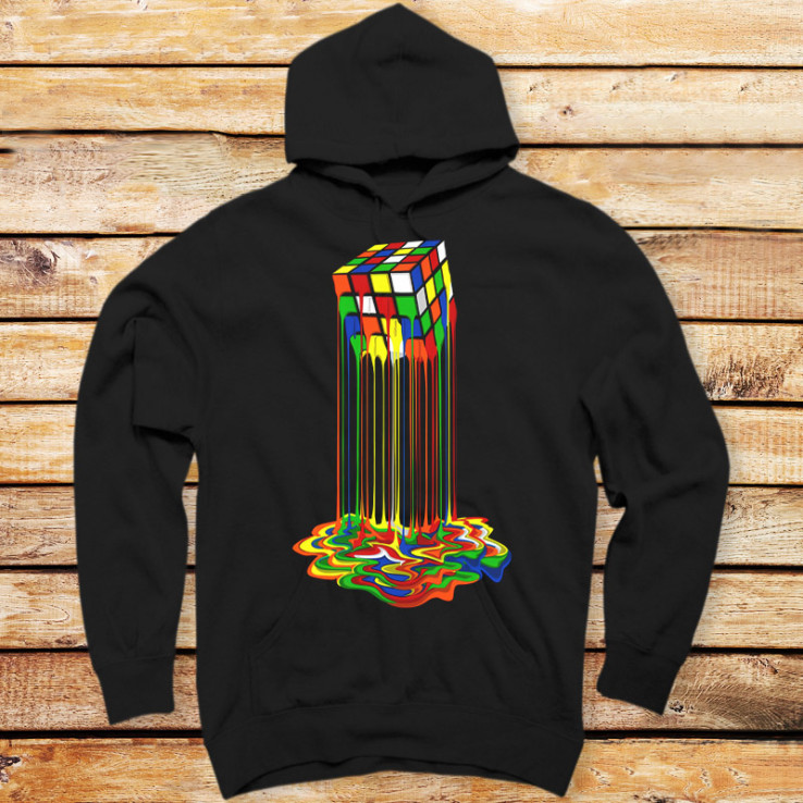 Rainbow Abstraction melted rubix