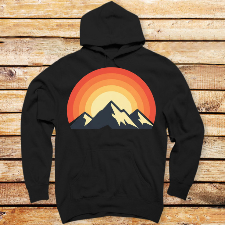 Minimalist Mountain Sunset