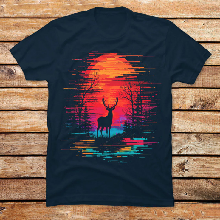 Synthwave Sunset Stag