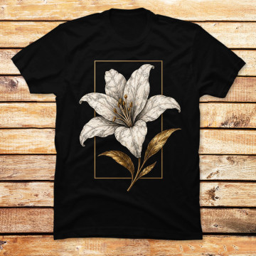 Gilded Marble Lily