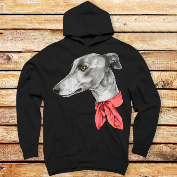 Greyhound with Scarf