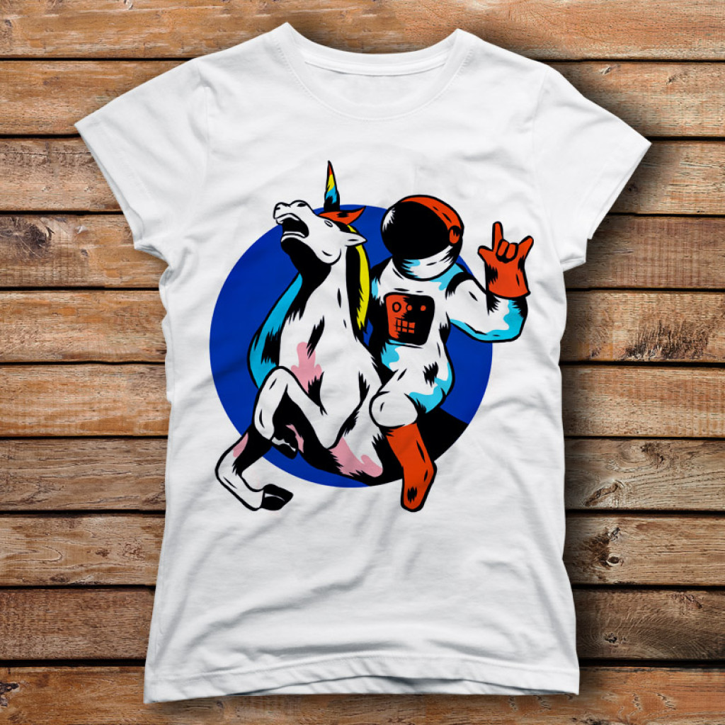 Тениска Astronaut Unicorn - Космос
