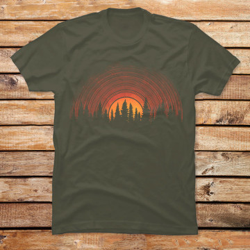 Vintage Vinyl Record Forest Tree