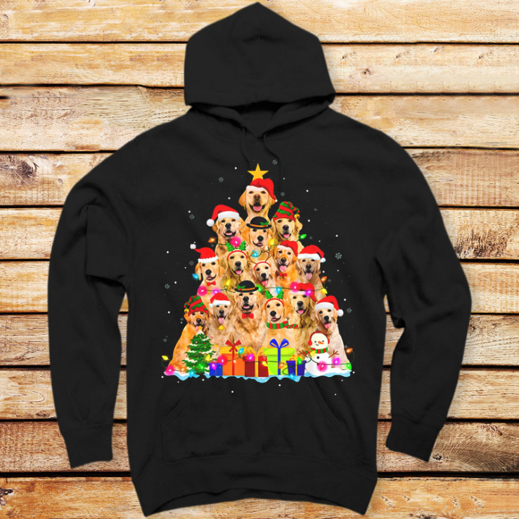 Christmas Golden Retriever Tree