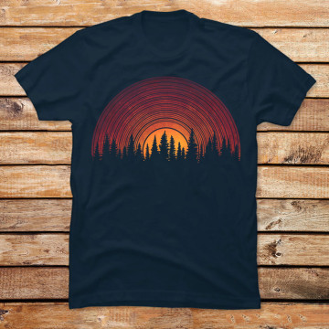 Vintage Vinyl Record Forest Tree