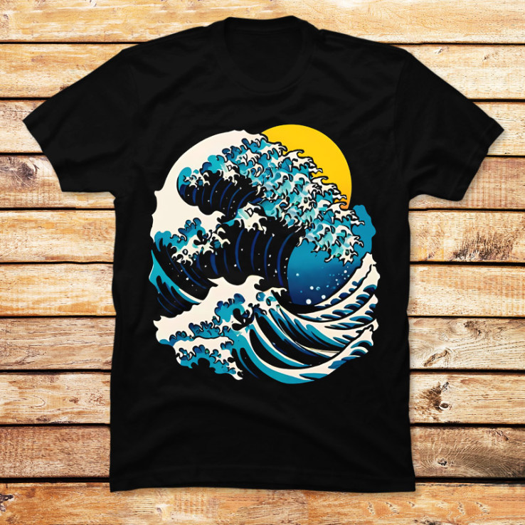 Great Wave Retro Sunset