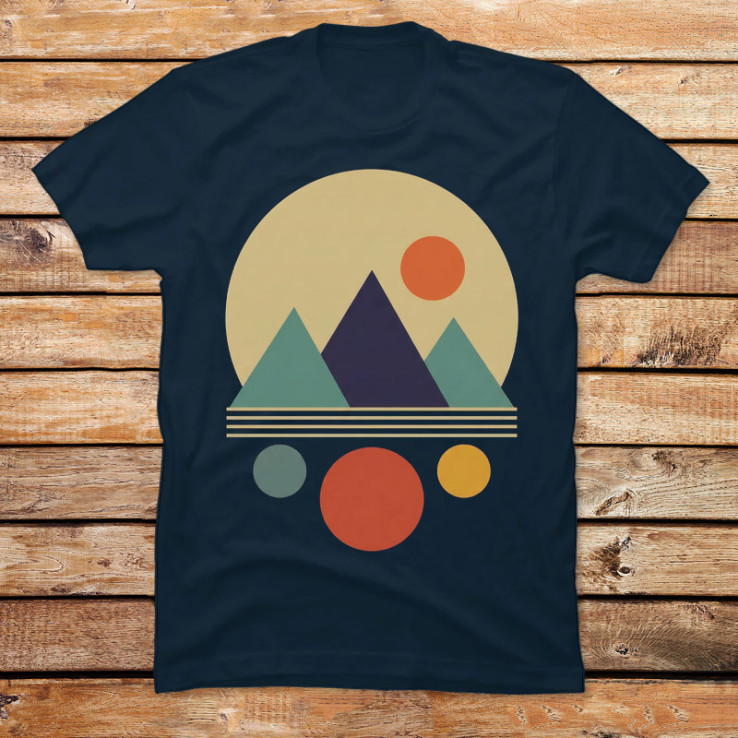 Retro Geo Landscape II
