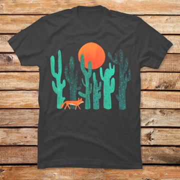 Fox in Cactus Forest