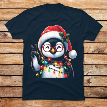 Christmas Peace Sign  Penguin