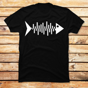 Fish Skeleton Music Wave