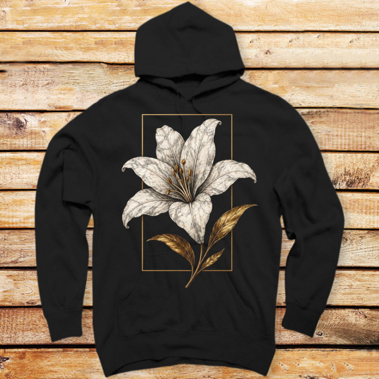 Gilded Marble Lily