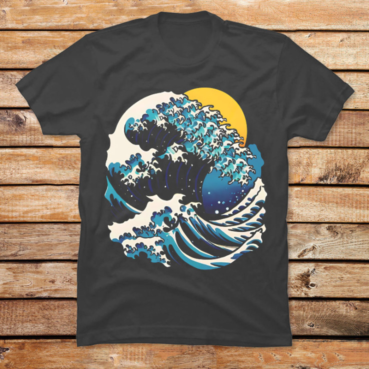 Great Wave Retro Sunset