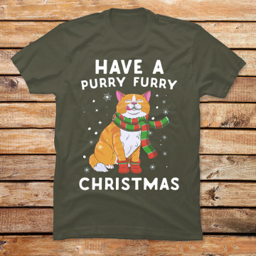 Have A Purry Furry Christmas Cat