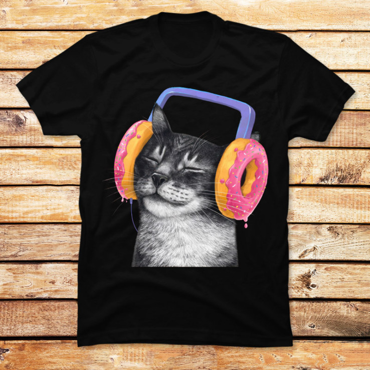 Cat with Headphones
