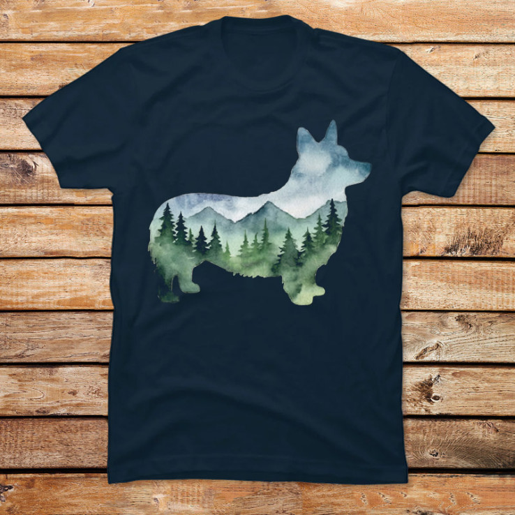 Mountain Corgi Silhouette
