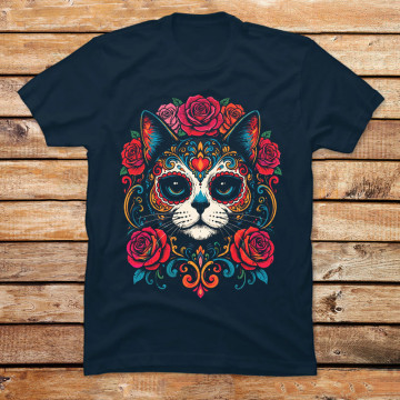 La Catrina's Feline Guardian