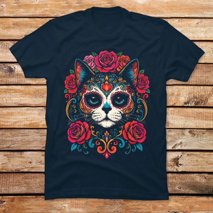 La Catrina's Feline Guardian