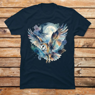 Watercolor Night Owl