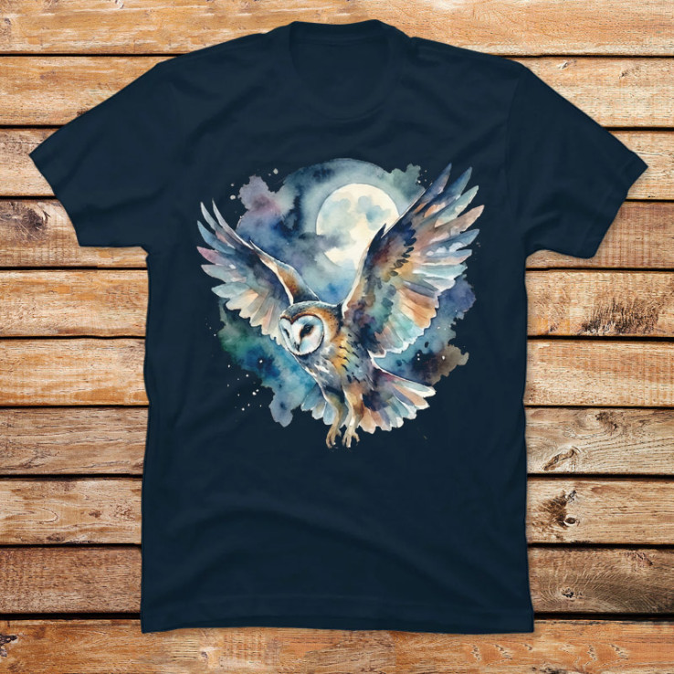 Watercolor Night Owl