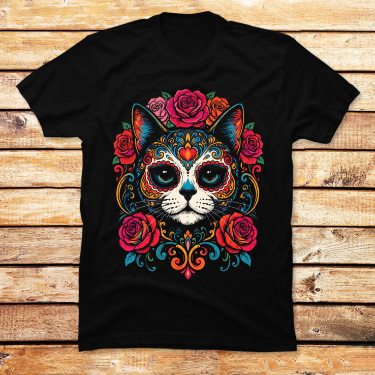 La Catrina's Feline Guardian