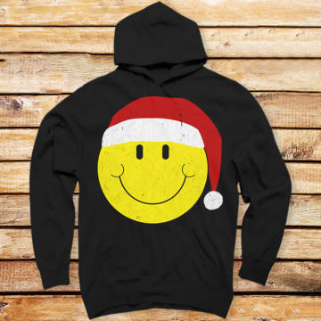 Smiley face with Christmas Santa Hat