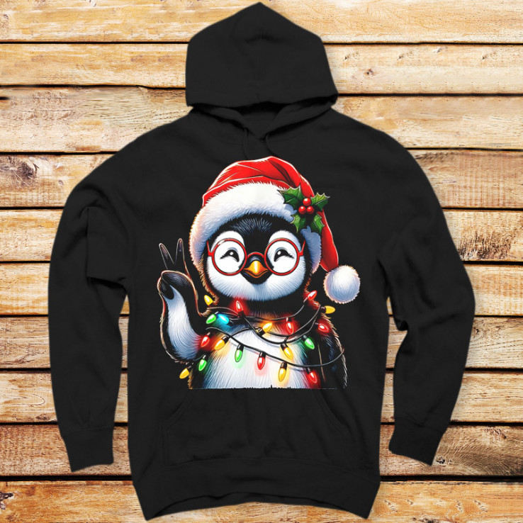 Christmas Peace Sign  Penguin