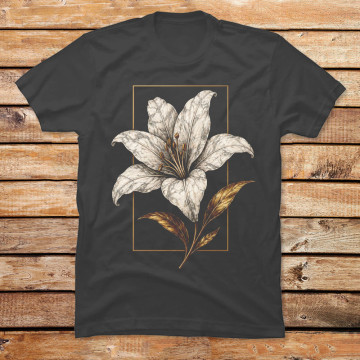 Gilded Marble Lily