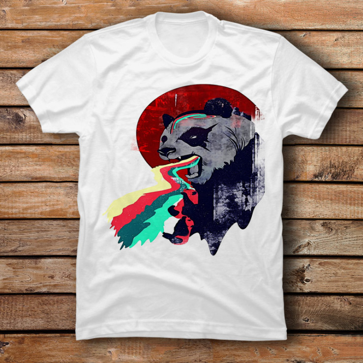 Angry Rainbow Panda