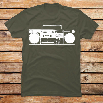 Vintage Ghetto Blaster Illustration