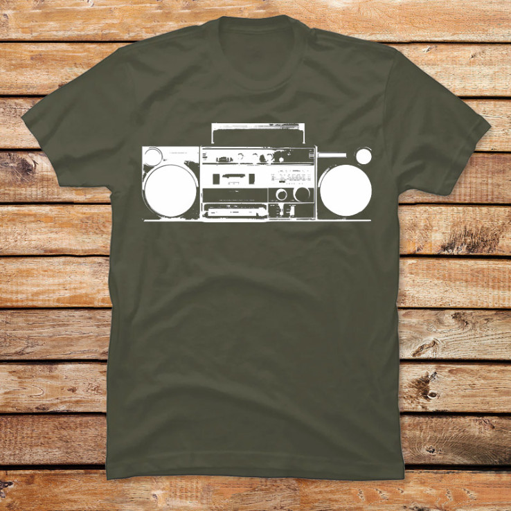 Vintage Ghetto Blaster Illustration