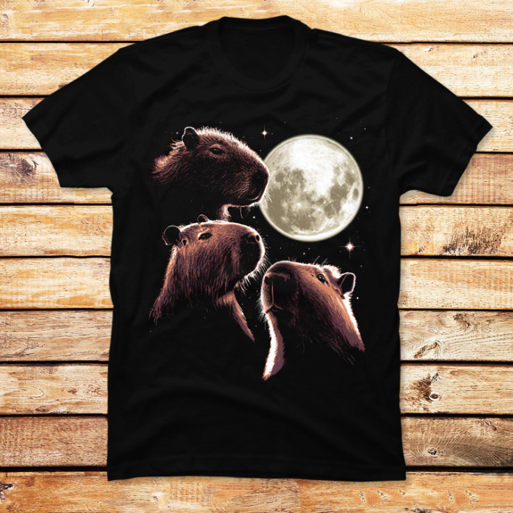 Three Capybara Moon