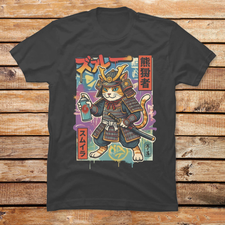Graffiti Samurai Neko