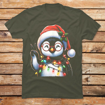 Christmas Peace Sign  Penguin