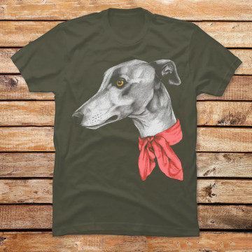 Greyhound with Scarf