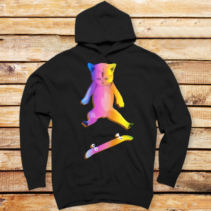 Skater Kitten Kickflip