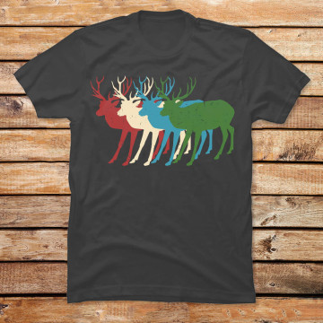 Reindeer, Vintage Retro Christmas