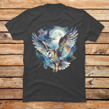 Watercolor Night Owl