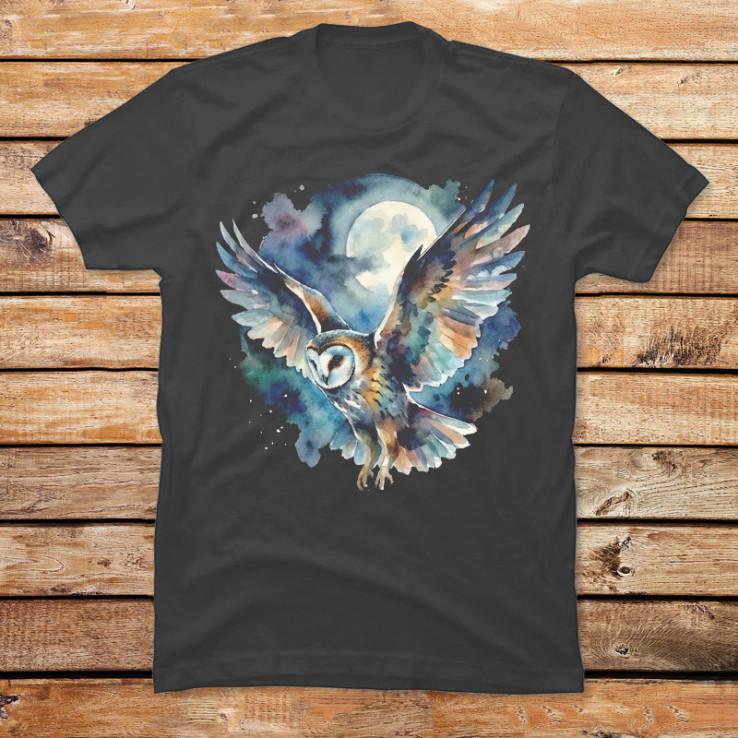 Watercolor Night Owl