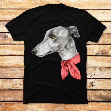 Greyhound with Scarf