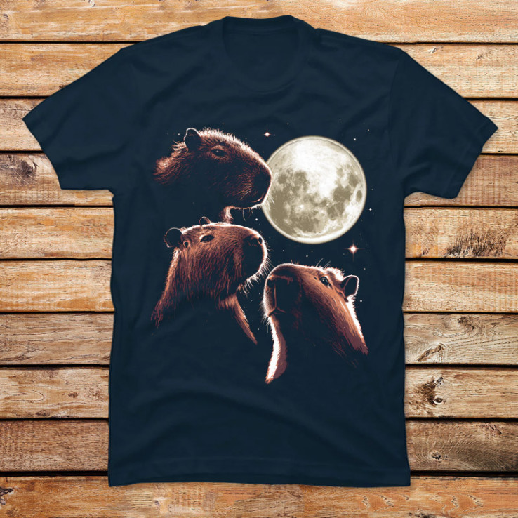 Three Capybara Moon
