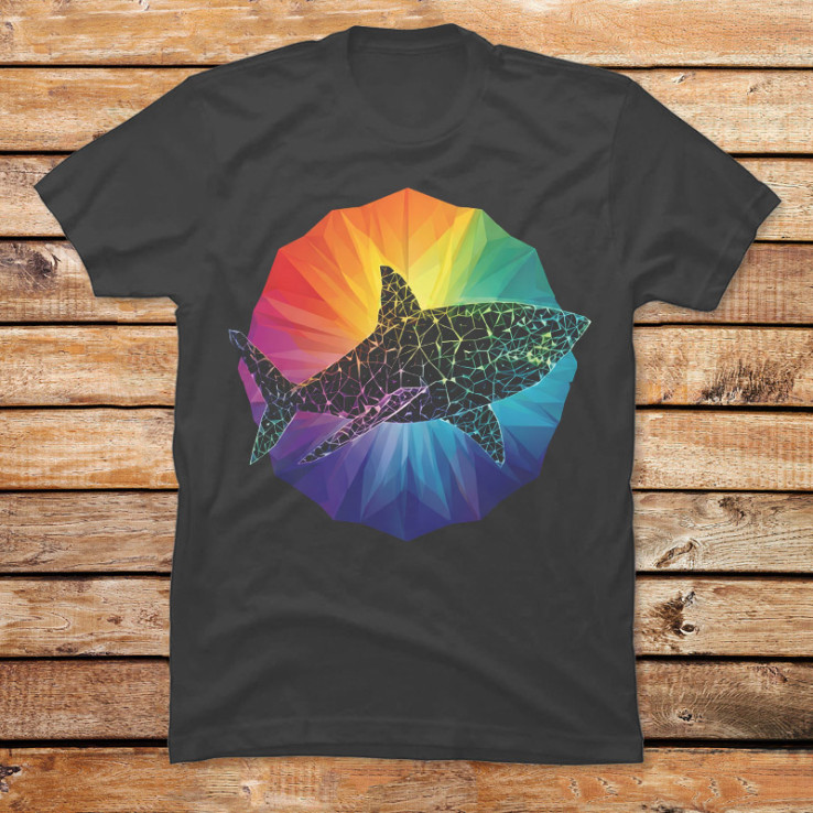 Technicolor Geometric Shark