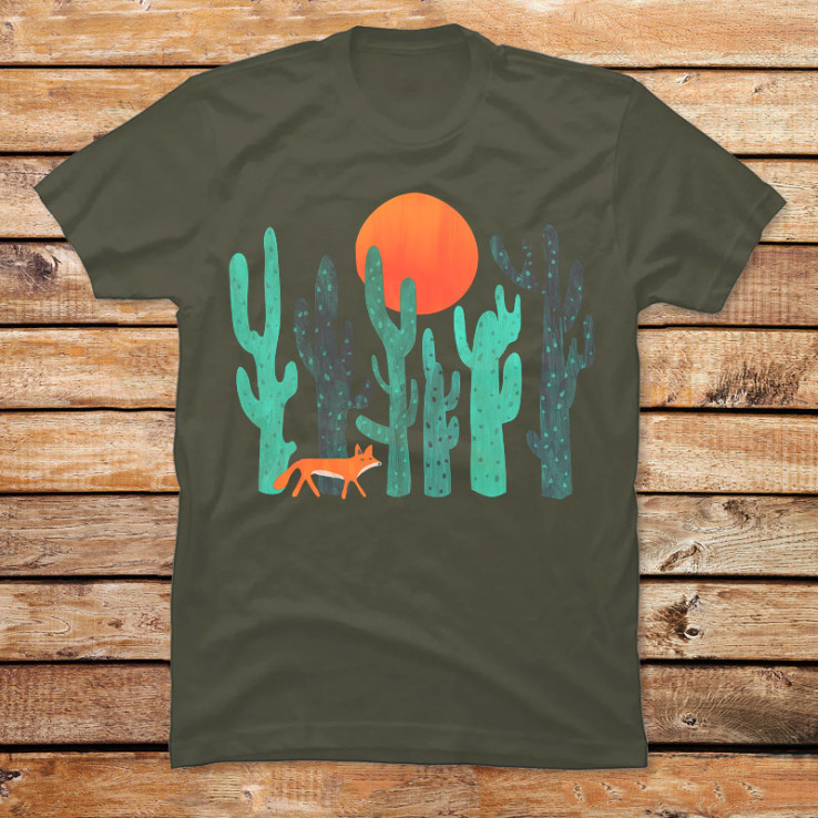 Fox in Cactus Forest