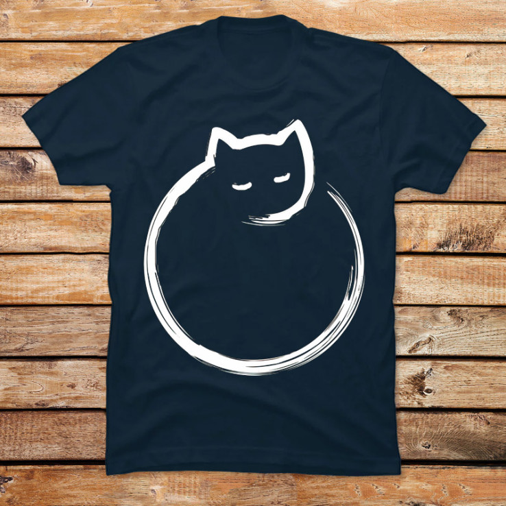 Minimalist White Cat Enso