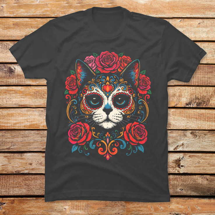 La Catrina's Feline Guardian