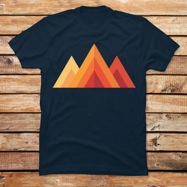 Mountain Sunset Geometric
