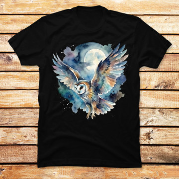 Watercolor Night Owl